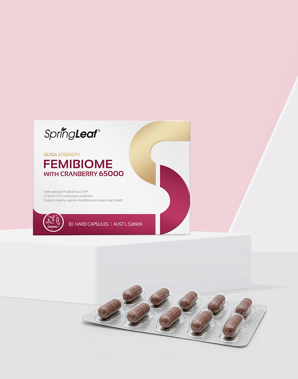 SpringLeaf Ultra Strength Femibiome with Cranberry 65000mg