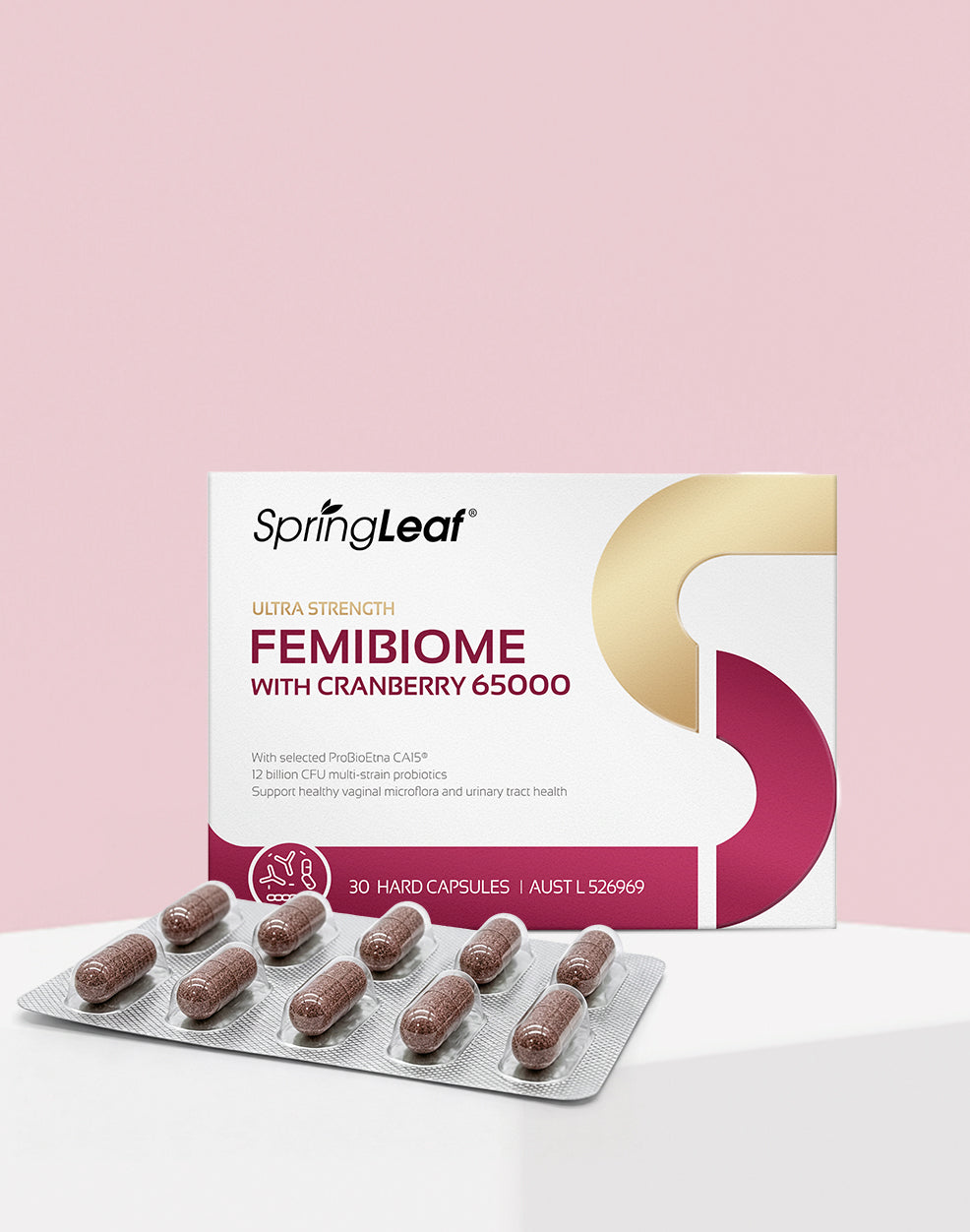 SpringLeaf Ultra Strength Femibiome with Cranberry 65000mg