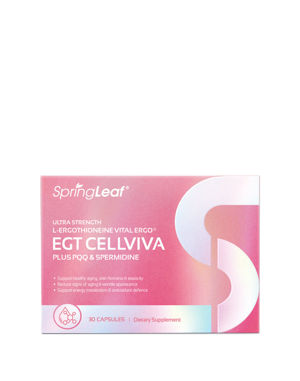 SpringLeaf Ultra Strength L-Ergothioneine Vital Ergo® EGT Cellviva Plus PQQ & Spermidine (EXPORT ONLY)