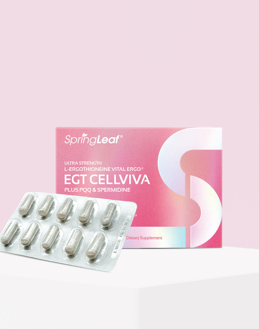 SpringLeaf Ultra Strength L-Ergothioneine Vital Ergo® EGT Cellviva Plus PQQ & Spermidine (EXPORT ONLY)