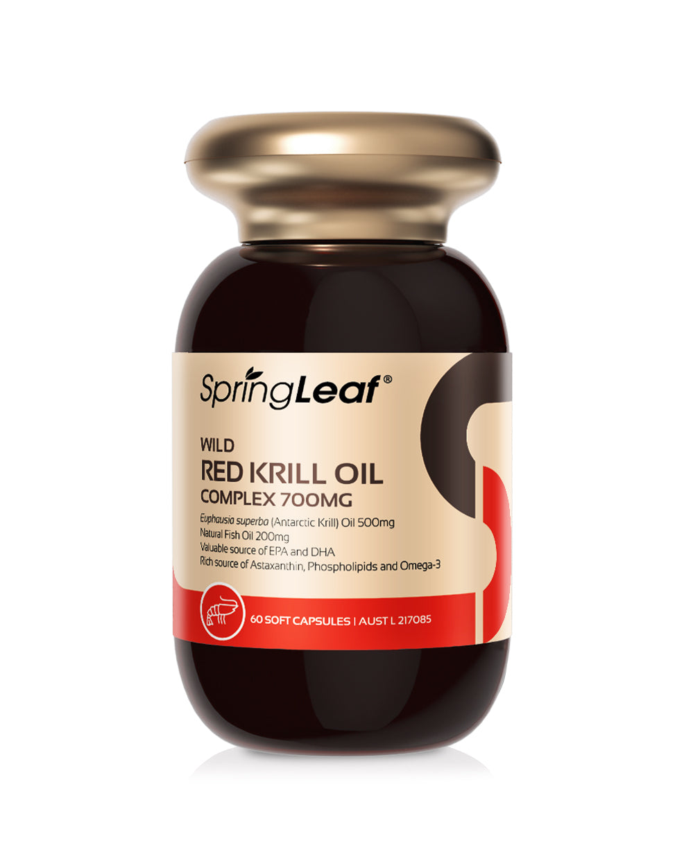 SpringLeaf Wild Red Krill Oil Complex 700mg