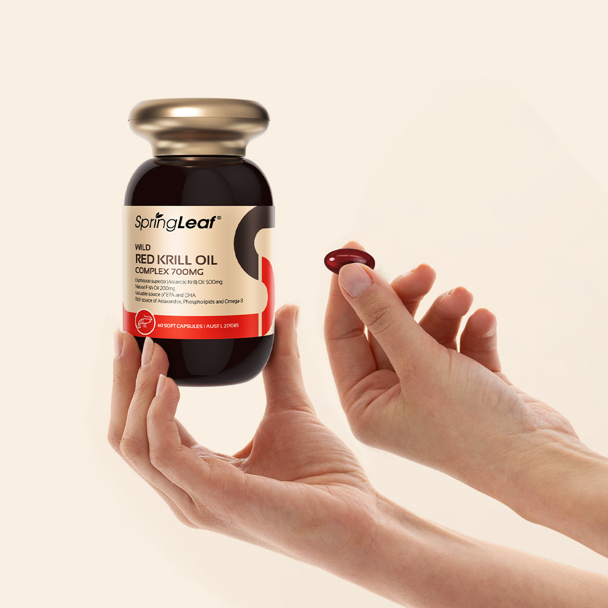 SpringLeaf Wild Red Krill Oil Complex 700mg